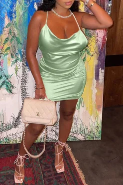 Solid Color Pretty Spaghetti Strap Drawstring Mini Dress 7 Solid Color Pretty Spaghetti Strap Drawstring Mini Dress -Prettytina C21022621 2 36ce3f0a 378e 437b 837f 6173a57325e3