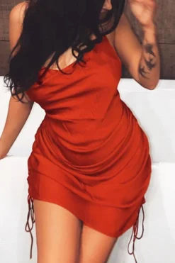 Solid Color Glamorous Ruffle Mini Dress -Prettytina C21050729 5 8ddfcfcc e8bb 4293 afea ee06bc151dc5