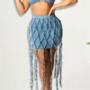 Solid Color Cool Tassels Dress Suit