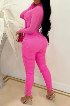 Solid Color On-trend Strappy See-Through Jumpsuit 13 Solid Color On-trend Strappy See-Through Jumpsuit -Prettytina C21061027 4