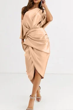 Solid Color Unique Ruffles Midi Dress 10 Solid Color Unique Ruffles Midi Dress -Prettytina C21062321 4 73c595db 34d2 4a59 a4b9 da88b0d6aa4e