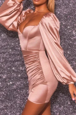 Solid Color Elegant Ruffle Mini Dress -Prettytina C21063001 3 cf3a727b 0960 4722 942c d8784c34fbf8