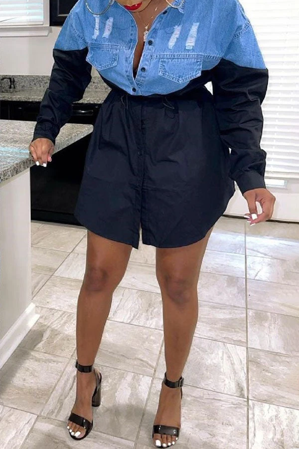 Pattern Casual Mini Dress 1 Pattern Casual Mini Dress