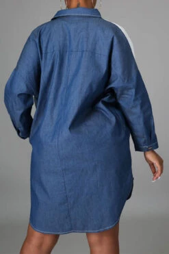 Patchwork Urban Mini Dress -Prettytina C21082011 BL 4