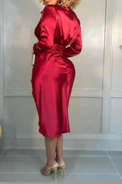 Solid Color Elegant Button Thru Midi Dress 11 Solid Color Elegant Button Thru Midi Dress -Prettytina C21110111 RE 2 6d8548e2 23ee 48db 8cae 78962d726aac