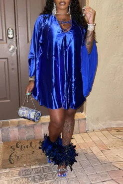 Solid Color Dramatic A-Line Mini Dress 10 Solid Color Dramatic A-Line Mini Dress -Prettytina C21110304 BL 1 39c5d4da 53f5 4ca7 ac89 fa1a699b063c