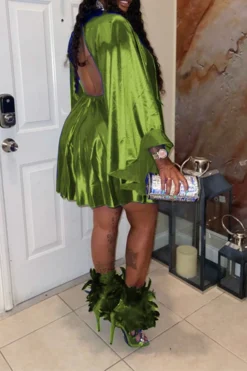 Solid Color Dramatic A-Line Mini Dress 13 Solid Color Dramatic A-Line Mini Dress -Prettytina C21110304 GR 2 751226bf d9cc 4ecf b311 7b149be0eb40