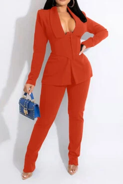 Solid Color Modern Blazer Pant Suit -Prettytina C21111918 OR 2 740b1e85 aab4 4754 9fdc 026fca0bc5d6