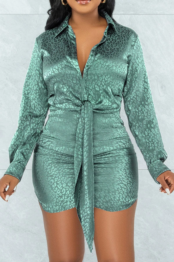 Leopard Print On-trend Strappy Mini Dress 4 Leopard Print On-trend Strappy Mini Dress - Image 4