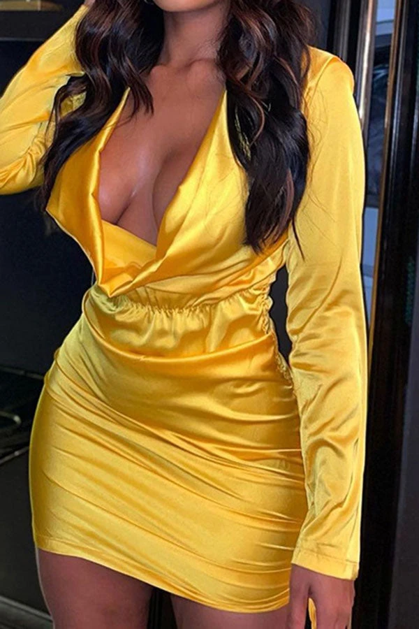 Bright Silk Party Lace-Up Mini Dress 2 Bright Silk Party Lace-Up Mini Dress - Image 2