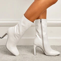 Solid Color Simple Zip Through Boots