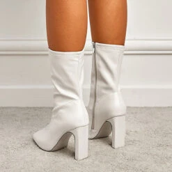 Solid Color Simple Zip Through Boots -Prettytina C22021503 AP 3