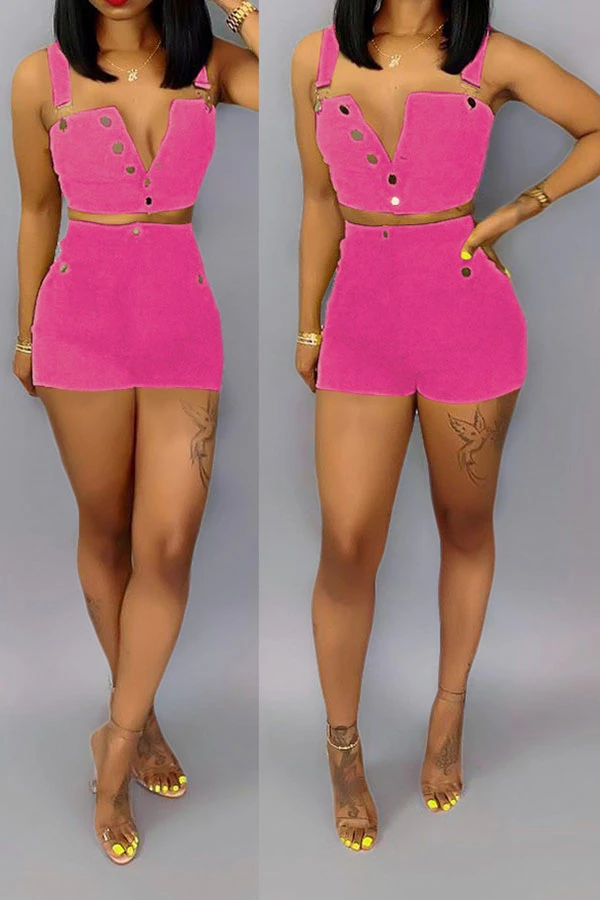 Solid Color On-trend Single Breasted Pant Suit 3 Solid Color On-trend Single Breasted Pant Suit - Image 3