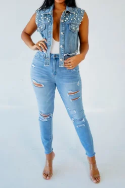 Faux Pearl Rocking Single Breasted Coat -Prettytina C22041105 BL 3 13e46daf 2faa 4756 a27e 46931efcde49