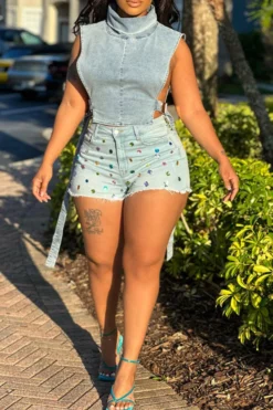 Rhinestone On-trend Denim Shorts 17 Rhinestone On-trend Denim Shorts -Prettytina C22051308 BL 6 ad0385bc 2b8b 4cd4 859b 931ddbe1464a