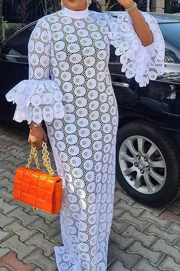 Lace Classic Bell Sleeve Maxi Dress 1 Lace Classic Bell Sleeve Maxi Dress