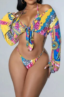 Natural Print Bohemia Three Pieces 9 Natural Print Bohemia Three Pieces -Prettytina C22052362 YE 1 5bb07dfb b7bb 4c94 adc6 15bf5973619e