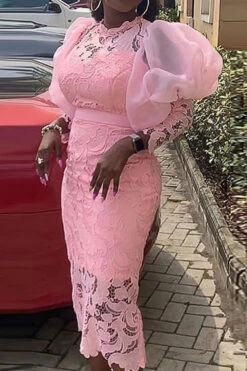 Lace Elegant Midi Dress