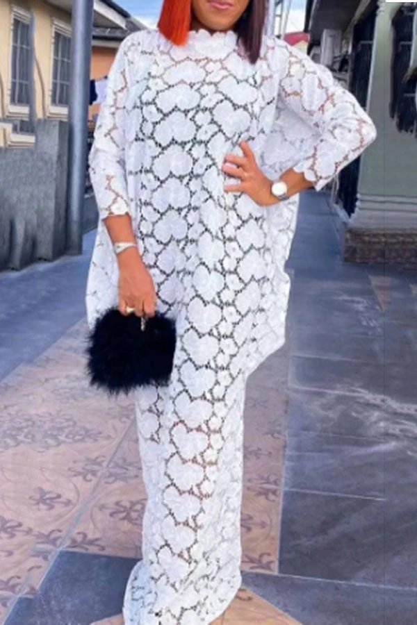 Lace Unique See-Through Maxi Dress 2 Lace Unique See-Through Maxi Dress - Image 2