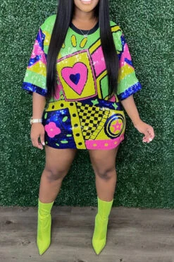 Sequined On-trend Mini Dress