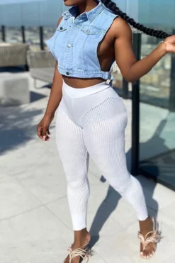 Denim Boyish Single Breasted Coat -Prettytina C22070671 BL 4 d5107b4a 0f3e 4c27 b074 c28e053cda06