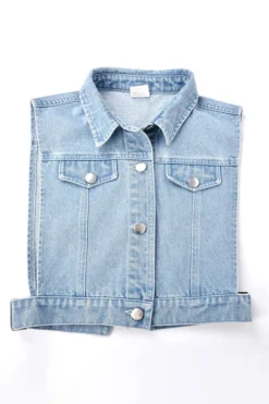 Denim Boyish Single Breasted Coat -Prettytina C22070671 BL 5 f87748ba cc45 4386 8f3c ac5fc8449e61