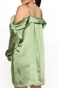 Solid Color Casual Single Breasted Mini Dress -Prettytina C22080421 GR 2 7e2d56fa 2332 4e12 857e 504748987e0b