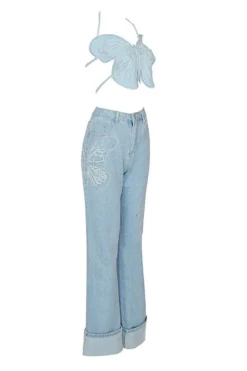 Butterfly Denim Rocking Backless Pant Suit -Prettytina C22081063 BL 7 1c267949 21f6 4ca1 b00b c188110c08c3