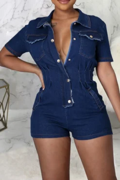 Denim Cool Zip Through Romper 13 Denim Cool Zip Through Romper -Prettytina C22081929 NB 1 607a4790 7fcd 45b7 a5cb 6f8f9718ed4b