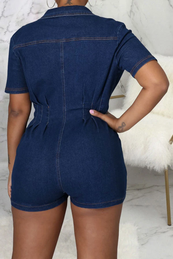 Denim Cool Zip Through Romper 8 Denim Cool Zip Through Romper - Image 8