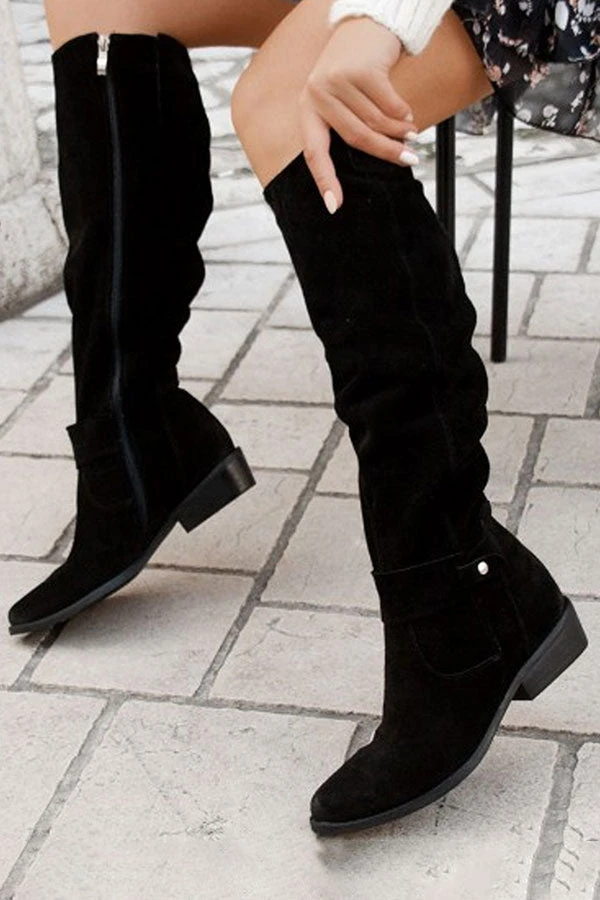 Solid Color Nautical Zip Through Boots 8 Solid Color Nautical Zip Through Boots - Image 8