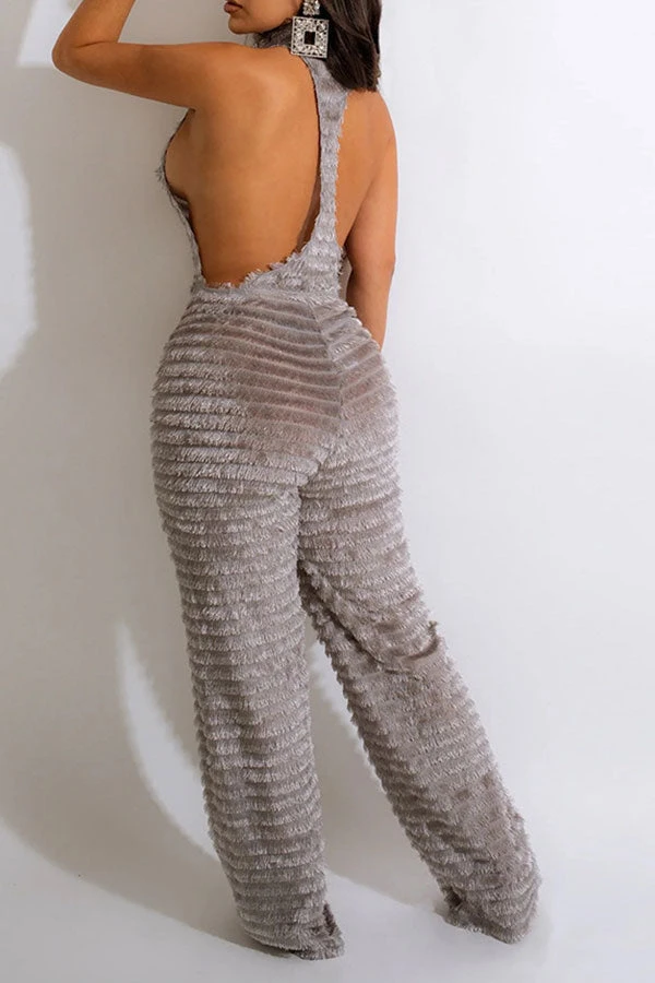 Solid Color On-trend Backless Jumpsuit 2 Solid Color On-trend Backless Jumpsuit - Image 2