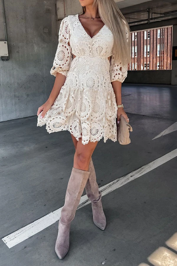 Lace On-trend Cutout Mini Dress 5 Lace On-trend Cutout Mini Dress - Image 5