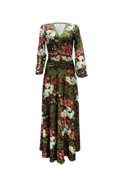 Floral Print Romantic Maxi Dress 8 Floral Print Romantic Maxi Dress -Prettytina C22103158 RT 4