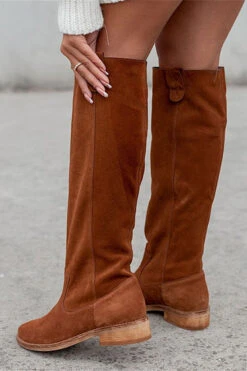 Solid Color Retro Boots 7 Solid Color Retro Boots -Prettytina C22111546 BR 3