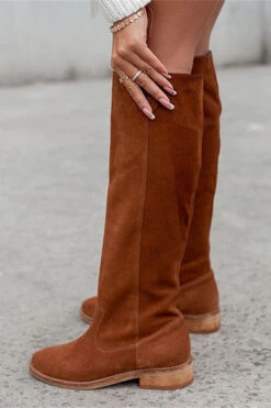 Solid Color Retro Boots 9 Solid Color Retro Boots -Prettytina C22111546 BR 5