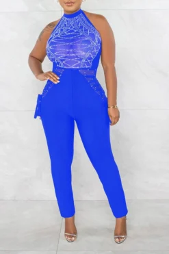 Rhinestone On-trend Strappy Jumpsuit 13 Rhinestone On-trend Strappy Jumpsuit -Prettytina C22121321 BL 1