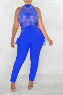 Rhinestone On-trend Strappy Jumpsuit 14 Rhinestone On-trend Strappy Jumpsuit -Prettytina C22121321 BL 2