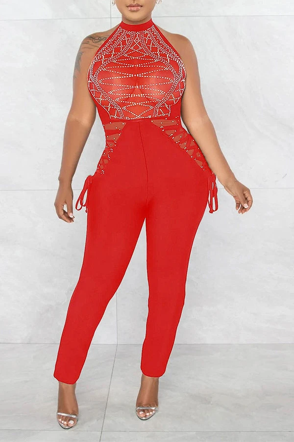 Rhinestone On-trend Strappy Jumpsuit 7 Rhinestone On-trend Strappy Jumpsuit - Image 7