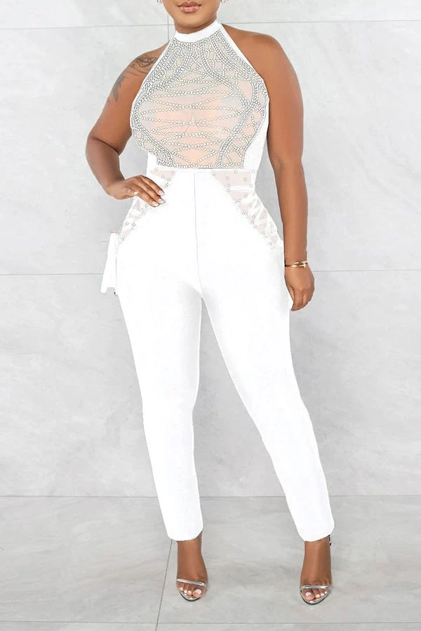 Rhinestone On-trend Strappy Jumpsuit 8 Rhinestone On-trend Strappy Jumpsuit - Image 8
