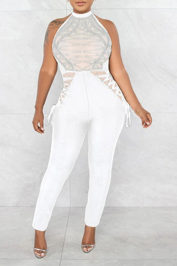 Rhinestone On-trend Strappy Jumpsuit 9 Rhinestone On-trend Strappy Jumpsuit - Image 9