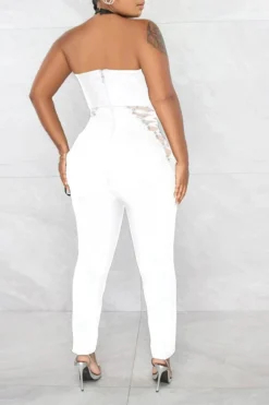 Rhinestone On-trend Strappy Jumpsuit 19 Rhinestone On-trend Strappy Jumpsuit -Prettytina C22121321 WH 3
