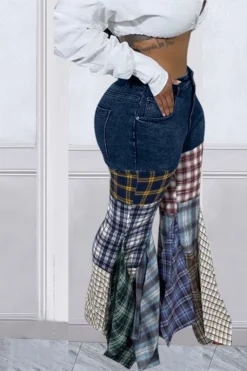 Houndstooth Cool Ruffle Pants -Prettytina C22121356 NB 2