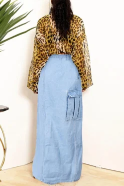 Solid Color Modern High Split Skirt 10 Solid Color Modern High Split Skirt -Prettytina C22122765 LB 2