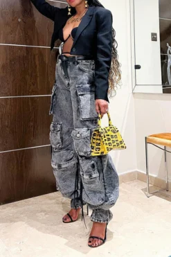 Solid Color Punk Multi Pocket Wide Leg Jeans -Prettytina C23020842 AS 11 e40c057b 8783 4fc4 befd 69f9ecb1f91e