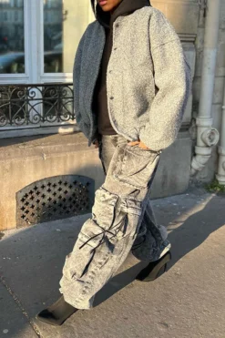 Solid Color Punk Multi Pocket Wide Leg Jeans -Prettytina C23020842 AS 3 ab90095c 034e 4f19 ba47 379121e5b153