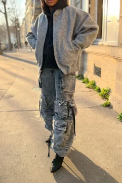 Solid Color Punk Multi Pocket Wide Leg Jeans -Prettytina C23020842 AS 5 4924a25e b4b5 413f 8e0e 61d3c6956f6f