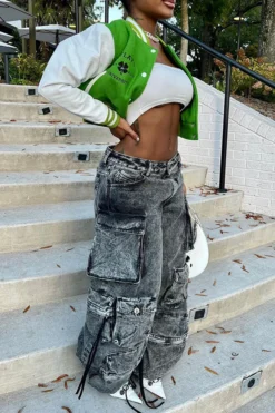 Solid Color Punk Multi Pocket Wide Leg Jeans -Prettytina C23020842 AS 9 3547e65d 3eca 4086 969e 77c536167797