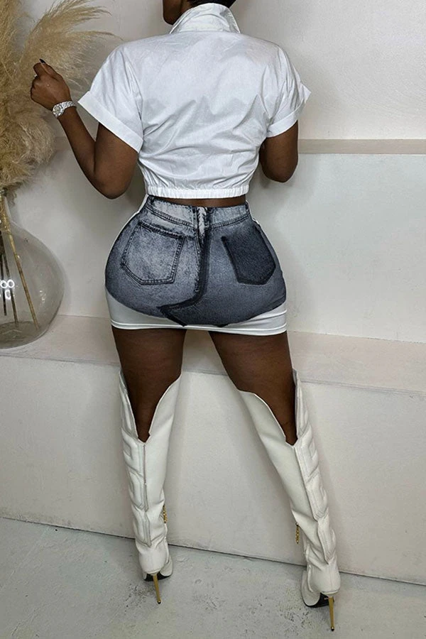 Patchwork On-trend Pocket Dress Suit 10 Patchwork On-trend Pocket Dress Suit - Image 10