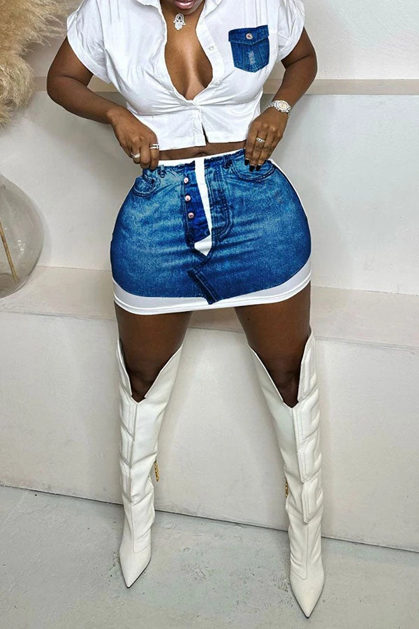 Patchwork On-trend Pocket Dress Suit 1 Patchwork On-trend Pocket Dress Suit